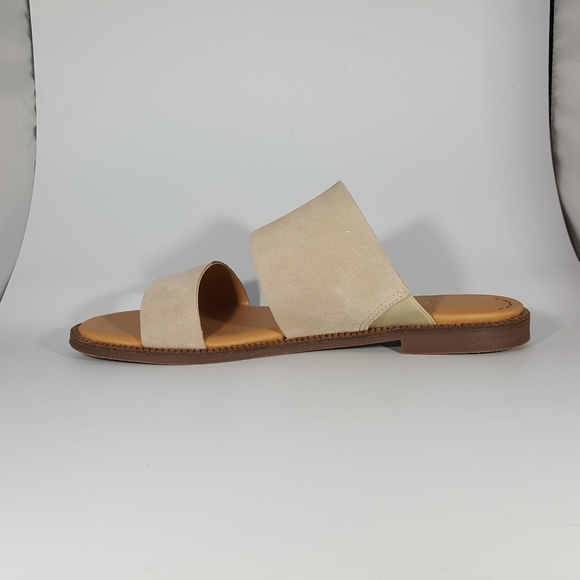 The Flexx Beige Suede Two Band Sandal - Picture 4 of 4